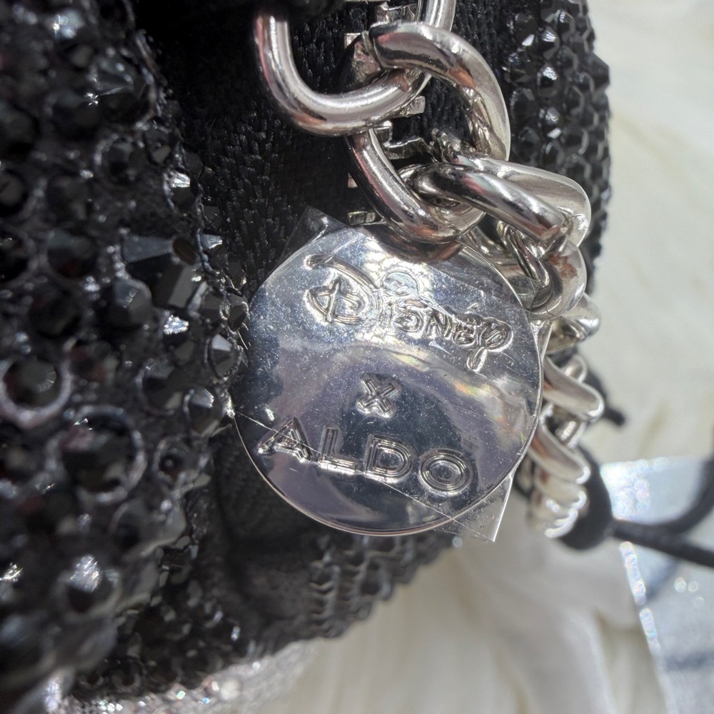 Aldo x Disney Black & Silver Crystal Mickey Crossbody Bag - Picture 3 of 8